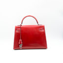 Hermès Kelly Sellier 32 Red Box Leather Bag
