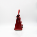 Hermès Kelly Sellier 32 Red Box Leather Bag