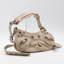 Sac Balenciaga "Classic City" Mini en cuir grainé beige