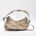 Sac Balenciaga "Classic City" Mini en cuir grainé beige