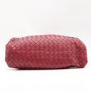 Bottega Veneta "The Pouch" clutch in burgundy intrecciato leather