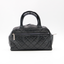 Chanel Black Quilted Leather Bowling Bag