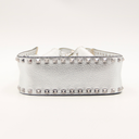 Valentino Garavani Rockstud silver metallic leather bucket bag