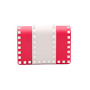 Valentino Garavani Rockstud striped pink and white leather bag