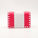 Valentino Garavani Rockstud striped pink and white leather bag