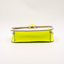 Valentino Garavani Rockstud Bicolor Neon Yellow and Beige Bag