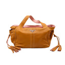 PRADA Camel Leather Handbag with Pink Lining