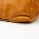 PRADA Camel Leather Handbag with Pink Lining