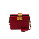 DIOR Dior Addict Box Bag in burgundy leather