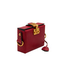 DIOR Dior Addict Box Bag in burgundy leather