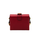 DIOR Dior Addict Box Bag in burgundy leather
