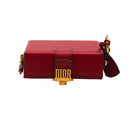 DIOR Dior Addict Box Bag in burgundy leather
