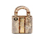 DIOR Sac Lady Dior en cuir exotique doré