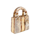 DIOR Sac Lady Dior en cuir exotique doré