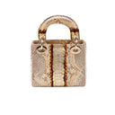 DIOR Sac Lady Dior en cuir exotique doré