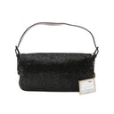 FENDI Black Beaded Baguette Bag with Mirror "Baguette Mania"