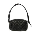 CHANEL Ligne Cambon Small Camera Bag (Small Rectangle) en cuir noir matelassé