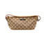 GUCCI Pochette GG Boat Toile monogramme beige et cuir camel