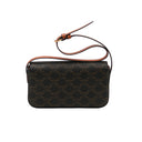 CELINE Sac Triomphe Claude en toile Triomphe et cuir marron