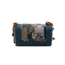 CHANEL Boy Bag in patchwork denim and canvas (2015-2016 Collection)