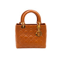 DIOR Medium Lady Dior in Caramel Cannage Leather and Gold-Tone Metal