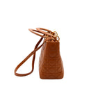 DIOR Medium Lady Dior in Caramel Cannage Leather and Gold-Tone Metal