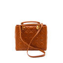 DIOR Medium Lady Dior in Caramel Cannage Leather and Gold-Tone Metal