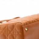 DIOR Medium Lady Dior in Caramel Cannage Leather and Gold-Tone Metal