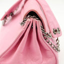 CHANEL Accordion Flap Bag in pink lambskin and silver-tone metal