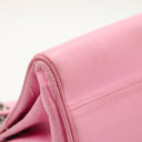 CHANEL Accordion Flap Bag in pink lambskin and silver-tone metal