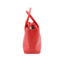 CHANEL Executive Cerf Tote in coral grained leather and silver-tone metal