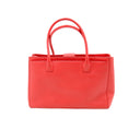 CHANEL Executive Cerf Tote in coral grained leather and silver-tone metal