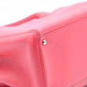 CHANEL Executive Cerf Tote in coral grained leather and silver-tone metal