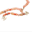 CHANEL – Vintage salmon pearl and gold CC belt 2005 Collection