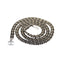 CHANEL – Ceinture chaîne métal argenté vieilli avec pendentif CC
