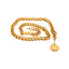 CHANEL – Ceinture chaîne vintage 1994 en métal doré avec médaille CC