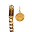 CHANEL – Ceinture chaîne vintage 1994 en métal doré avec médaille CC