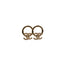 CHANEL – Boucles d’oreilles anneau et CC strass A22