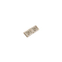 CHANEL – Rectangular CC logo rhinestone earrings