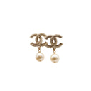 CHANEL – Rhinestone CC and dangling pearl earrings – 2018 Collection