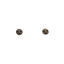 CHANEL – Interlaced Leather CC Round Earrings – A18