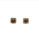 CHANEL – Square CC Rhinestone Earrings – A22