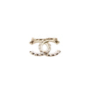 CHANEL – Twisted CC Rhinestone Brooch A23