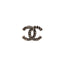 CHANEL – Broche CC strass & émail noir motif zébré