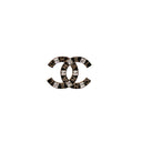 CHANEL – Broche CC laqué noir et strass – Collection A22