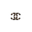 CHANEL – Broche CC laqué noir et strass – Collection A22