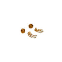 DIOR – Flower and Dangle Pearl Earrings – Gold-Tone