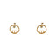 DIOR – Boucles d’oreilles CD Circle avec perles – Doré