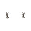SAINT LAURENT – Boucles d’oreilles monogramme YSL – Métal vielli