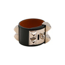 HERMÈS – Collier de Chien bracelet in black Box calfskin – T1